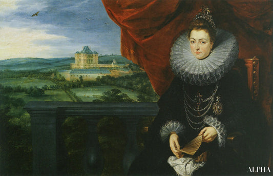 "Espanjan infanta Isabella Clara Eugenian muotokuva - Peter Paul Rubens - Korkealaatuiset taulujen ja maalauksien reproduktiot"