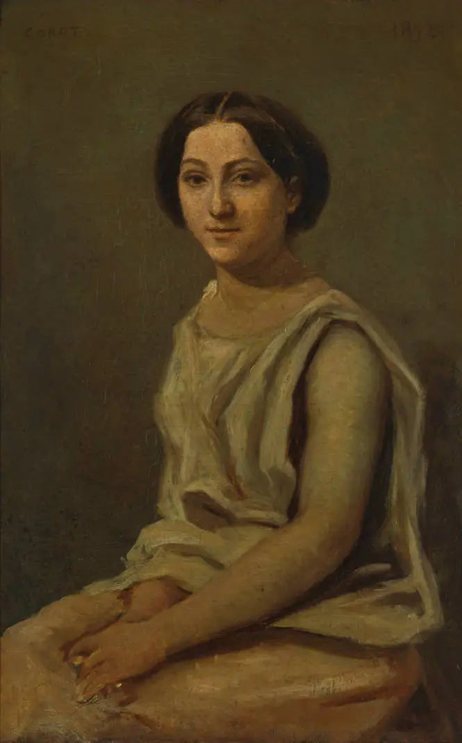 Louise Audiatin muotokuva - Jean-Baptiste Camille Corot