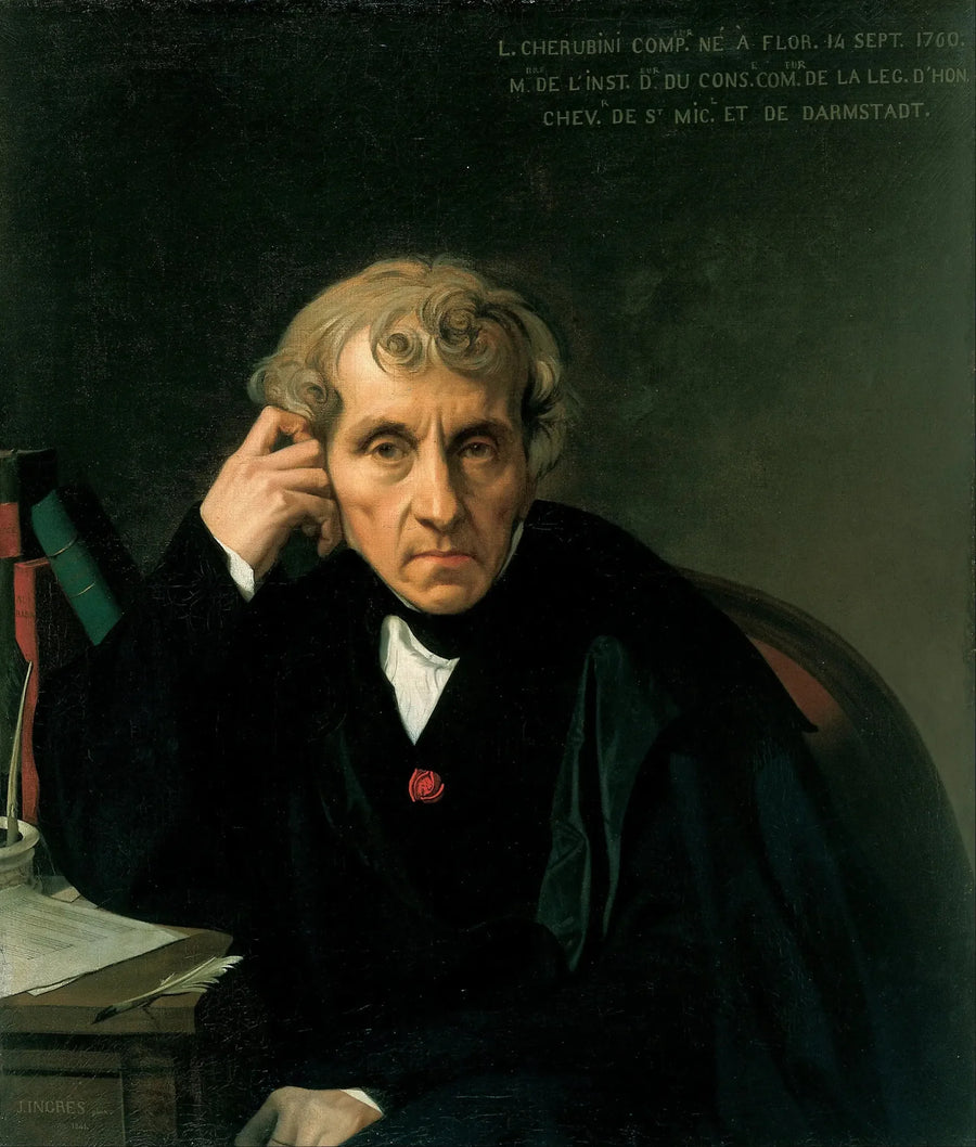 Luigi Cherubini muotokuva - Jean-Auguste-Dominique Ingres