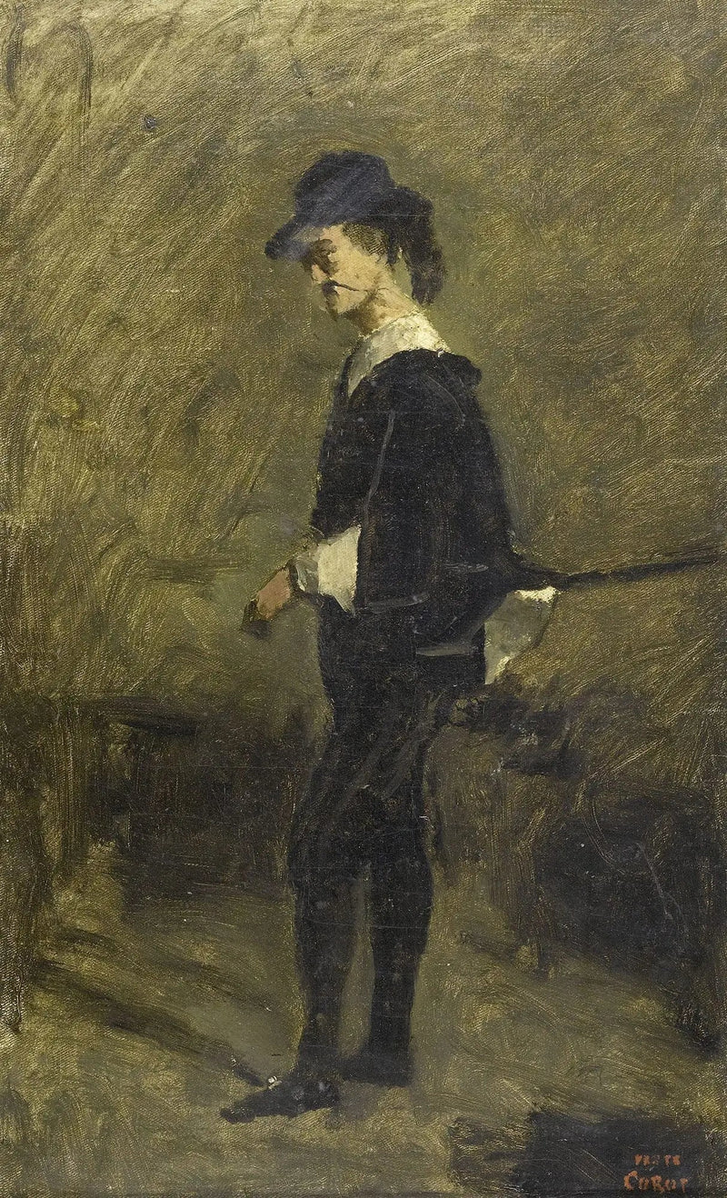 M. Bigour d'Arrasin muotokuva Hamletin asussa - Jean-Baptiste Camille Corot