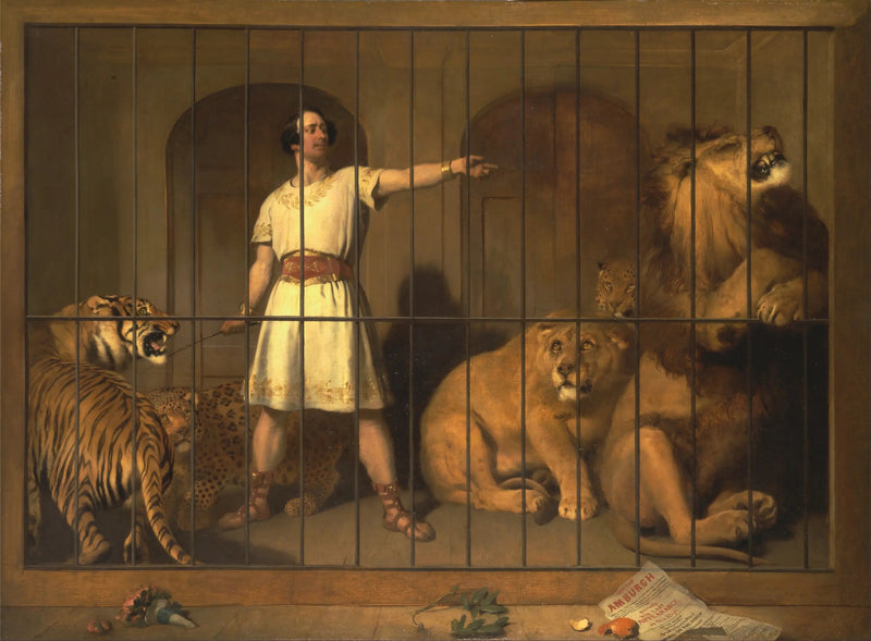 M. Van Amburghin muotokuva, sellaisena kuin hän esiintyi eläintensä kanssa Lontoon teatterissa - Edwin Henry Landseer