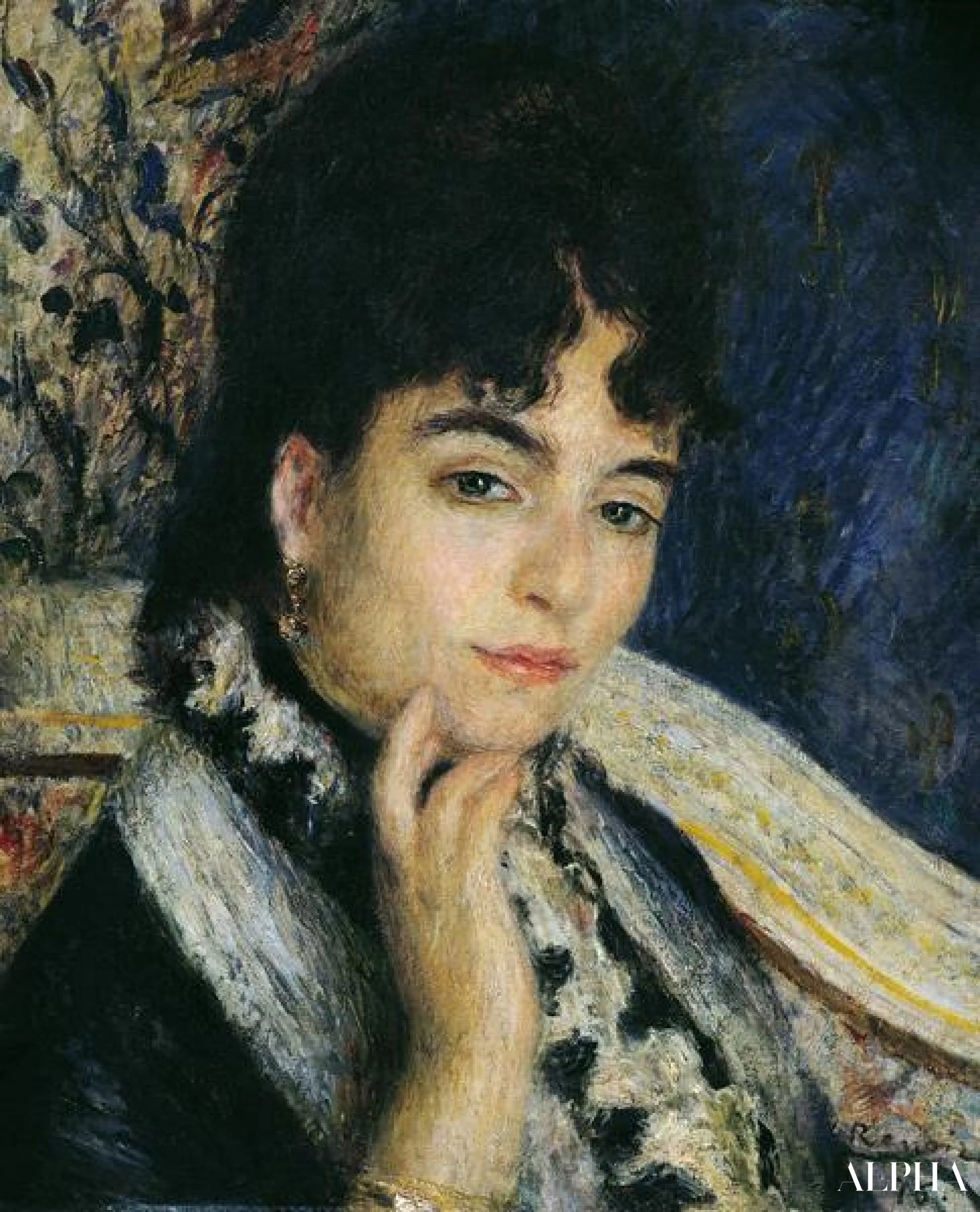 'Madame Alphonse Daudetin muotokuva (1844-1940) - Pierre-Auguste Renoir - Korkealaatuiset taulujen ja maalauksien reproduktiot'