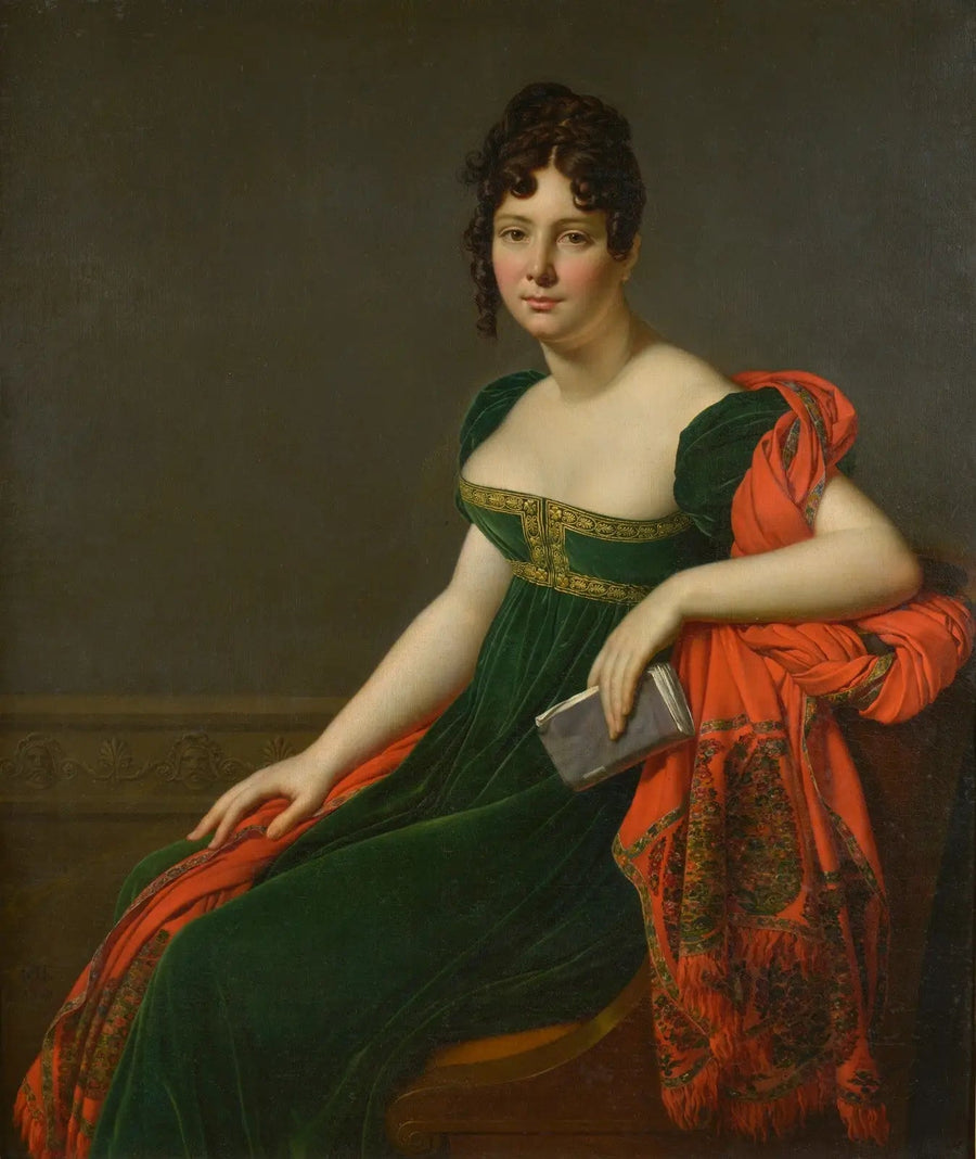 Madame Augustine Bertin de Veaux'n muotokuva - Anne-Louis Girodet