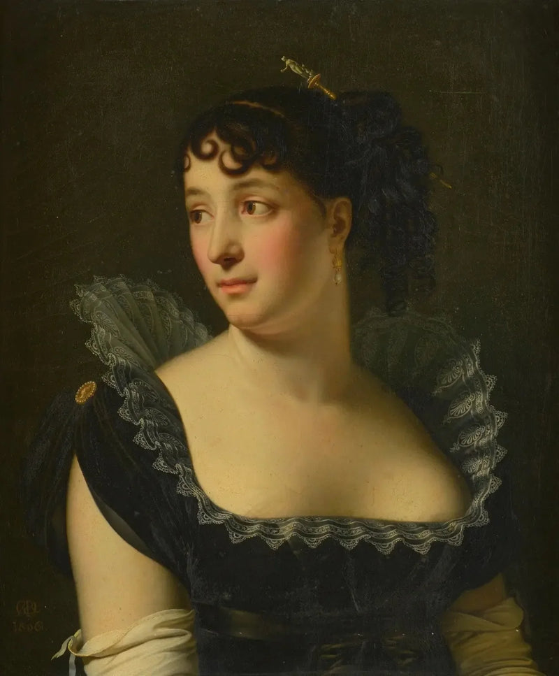 Madame Bertin de Veaux'n muotokuva rintakuva - Anne-Louis Girodet