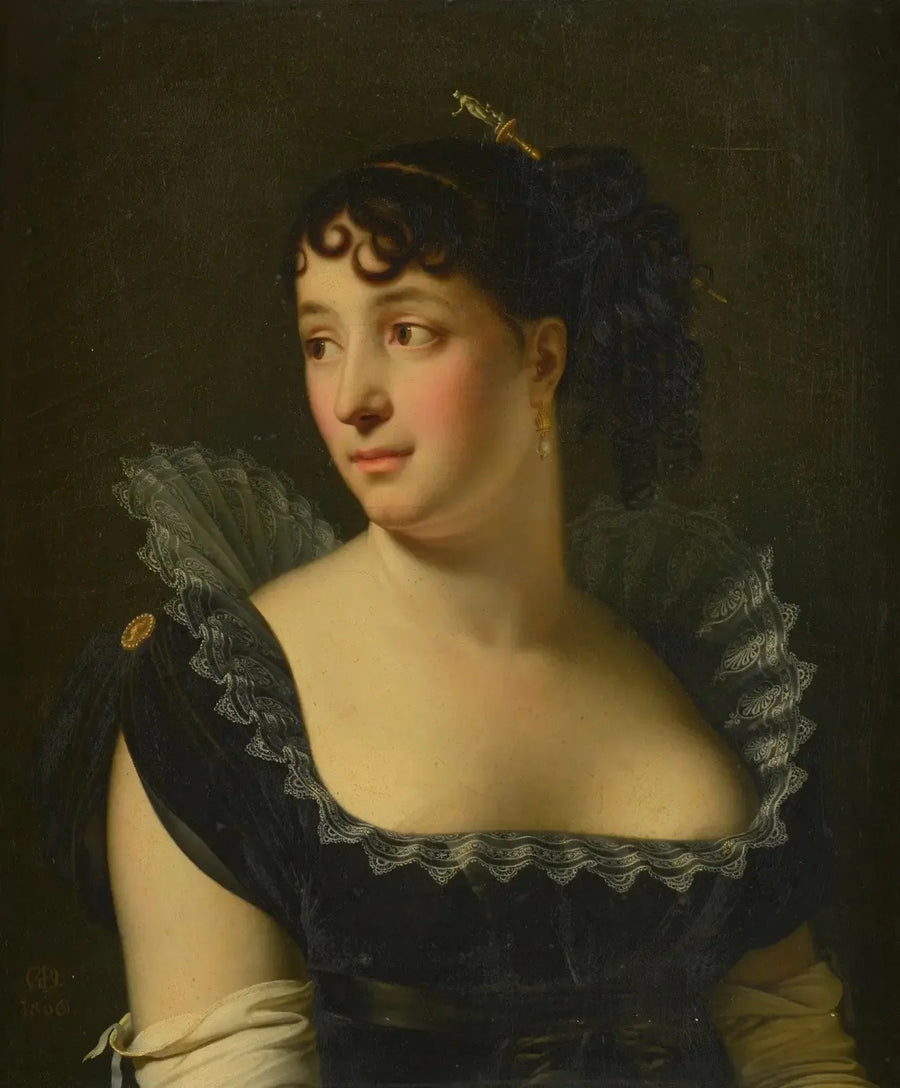 Madame Bertin de Veaux'n muotokuva rintakuva - Anne-Louis Girodet