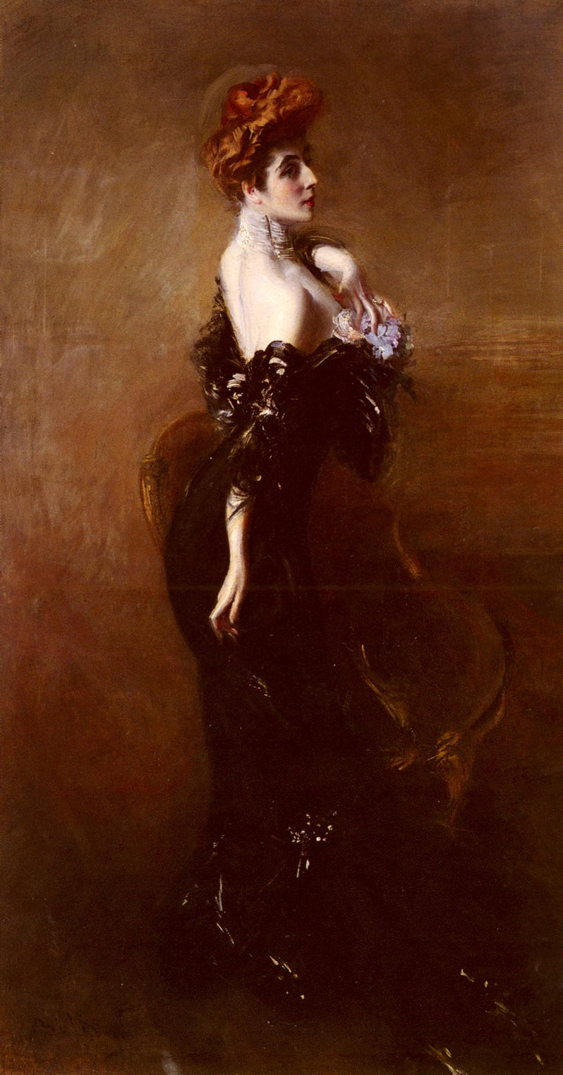 Madame Pagesin muotokuva iltapuvussa - Giovanni Boldini