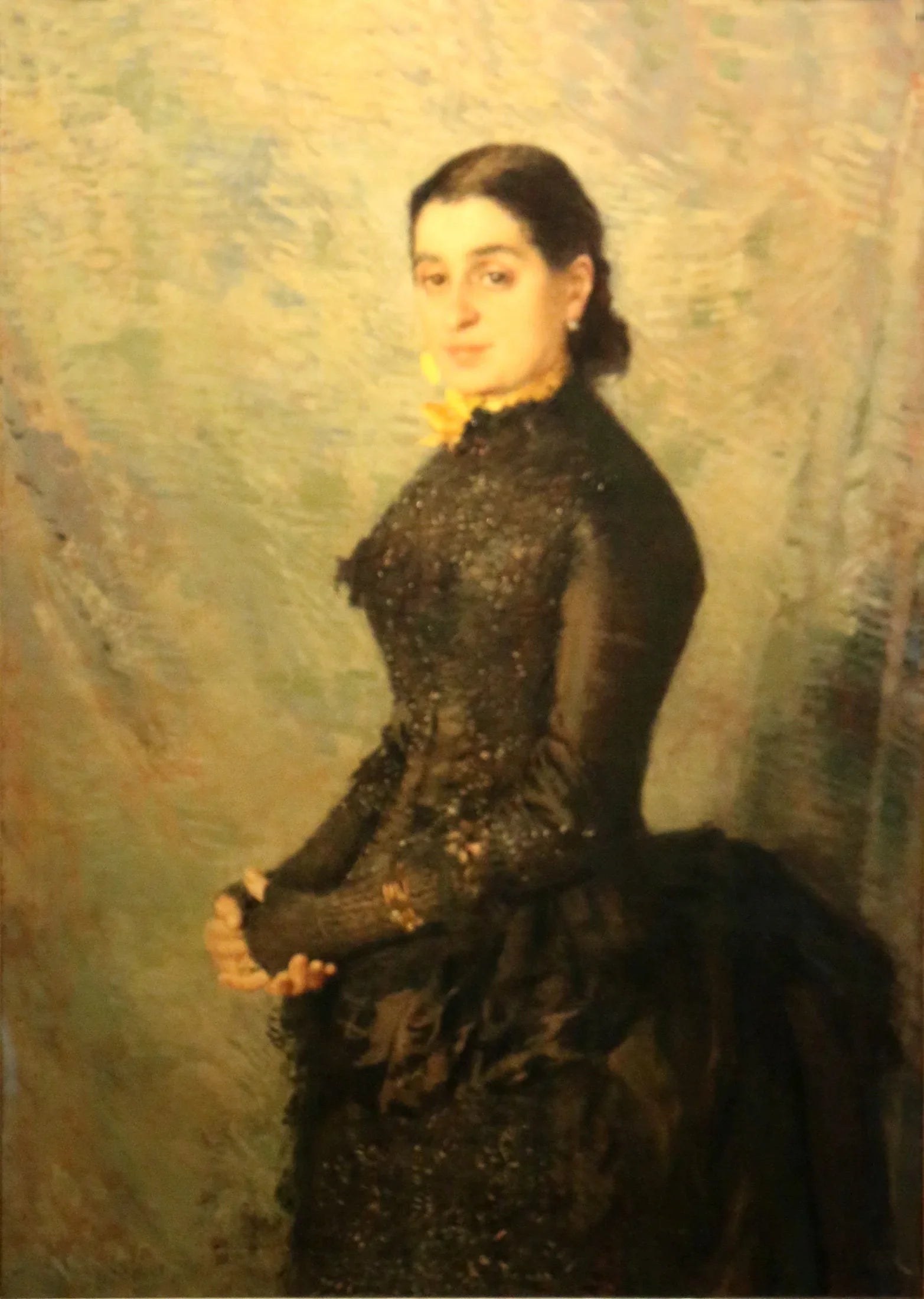 Portrait de madame Wiener - Théo van Rysselberghe image 1 copie peinte à la main à l’huile
