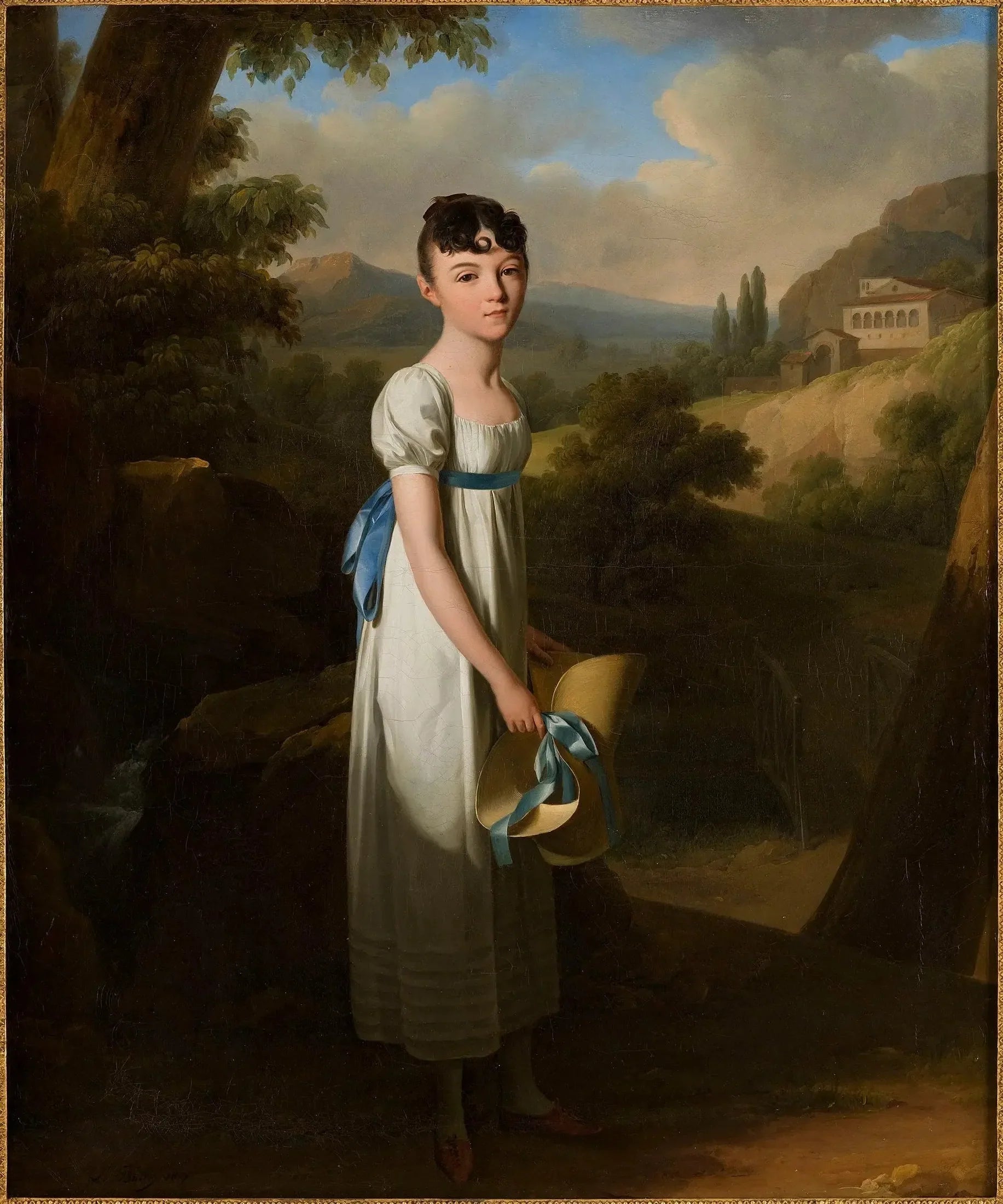 Portrait de Mademoiselle Athénaïs d'Albenas - Louis-Léopold Boilly image 1 reproduction de peinture à l’huile