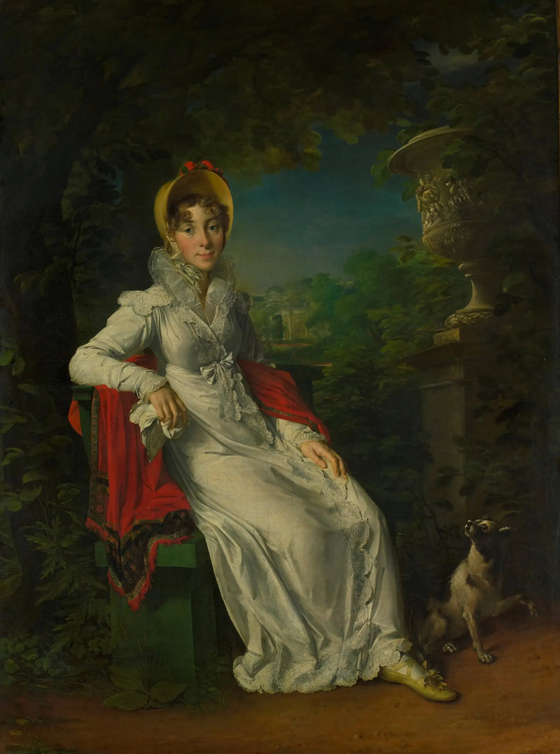 Marie Caroline Ferdinande Louise de Naples - Muotokuva, vaimo Charles Ferdinandista, Berryn herttua, Bagatellen puistossa Bois de Boulogne'ssa, Pariisi - François Gérard