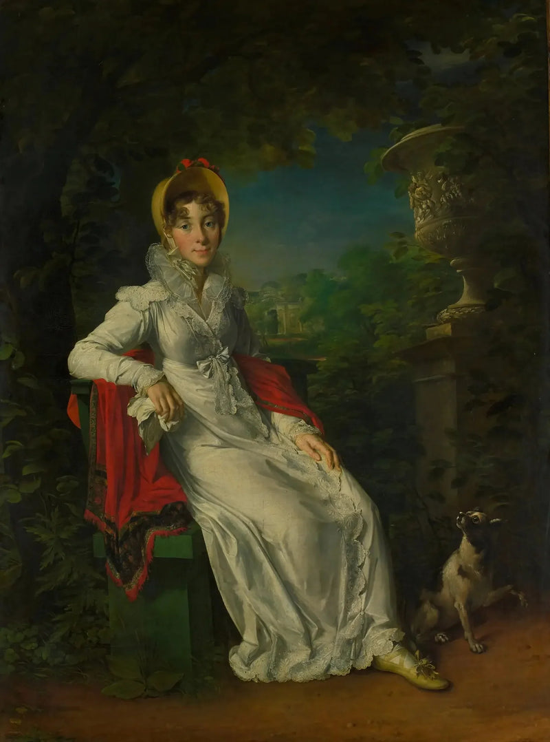Marie Caroline Ferdinande Louise de Naples - Muotokuva, vaimo Charles Ferdinandista, Berryn herttua, Bagatellen puistossa Bois de Boulogne'ssa, Pariisi - François Gérard