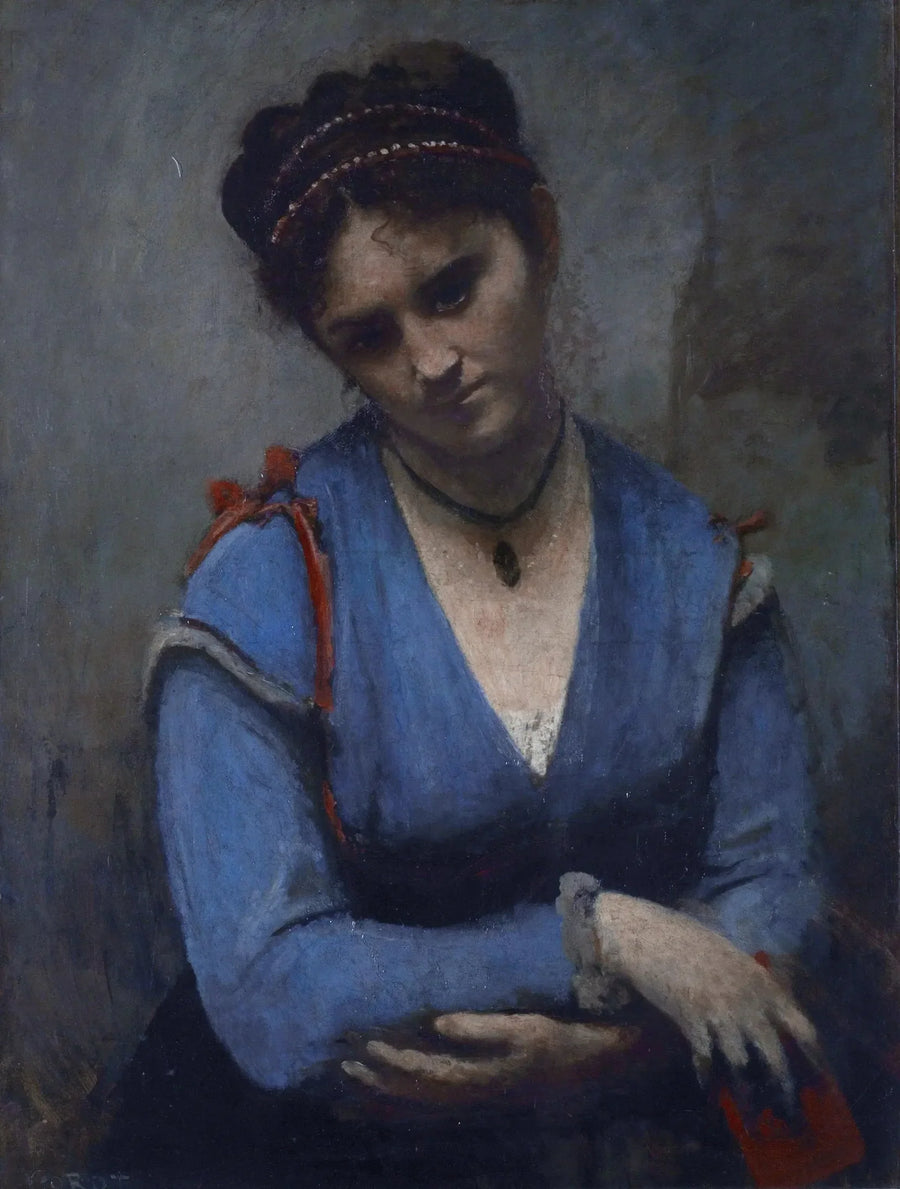 Mariette Gambayn muotokuva - Jean-Baptiste Camille Corot