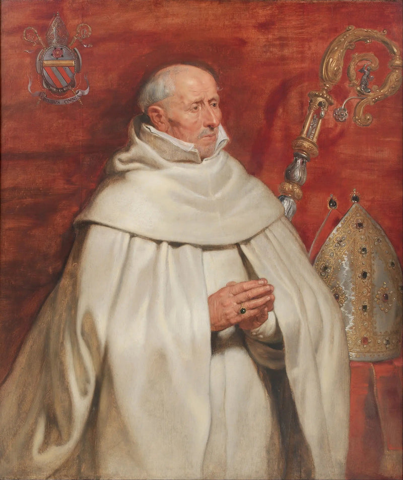 Matthaeus Yrsseliusin (1541-1629) muotokuva, Saint-Michelin luostarin abbedessa Antwerpenissä - Peter Paul Rubens
