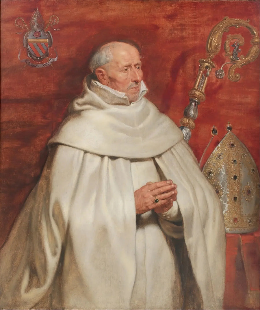 Matthaeus Yrsseliusin (1541-1629) muotokuva, Saint-Michelin luostarin abbedessa Antwerpenissä - Peter Paul Rubens