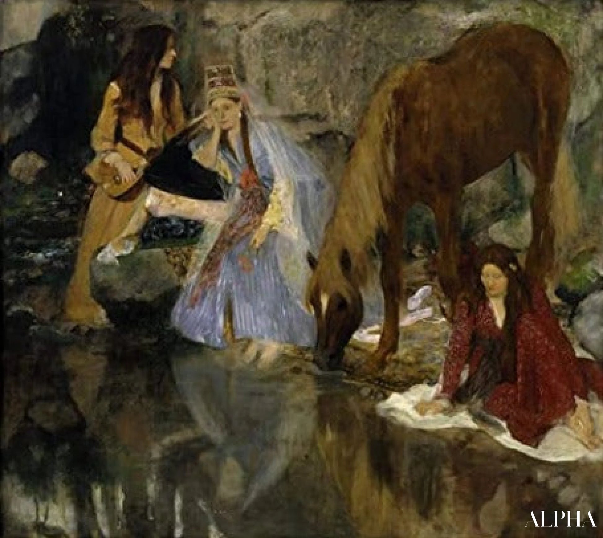 "Mlle Fiocren muotokuva baletissa 'Lähde' - Edgar Degas - Korkealaatuiset taulujen ja maalauksien reproduktiot"