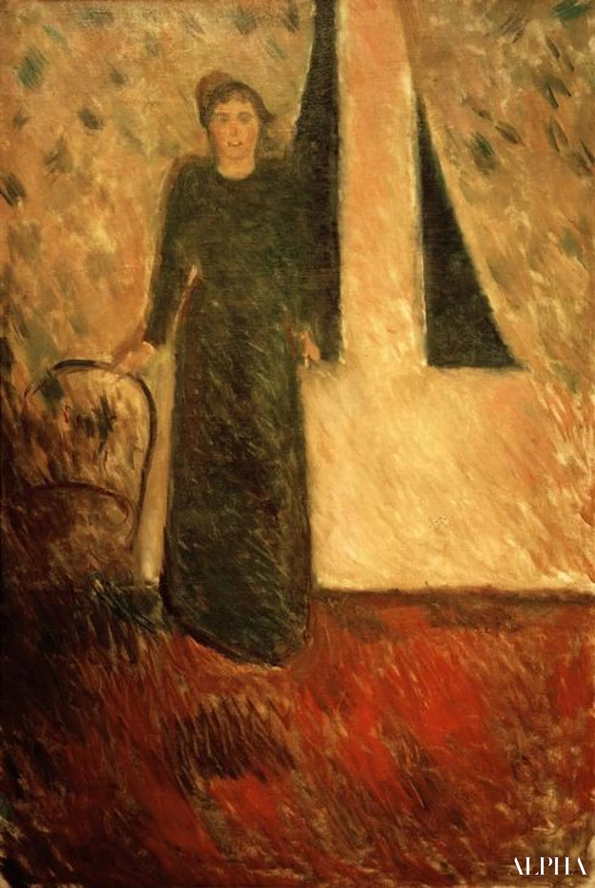 'Rouva Alexandra Thaulow'n muotokuva - Edvard Munch - Korkealaatuiset taulujen ja maalauksien reproduktiot'