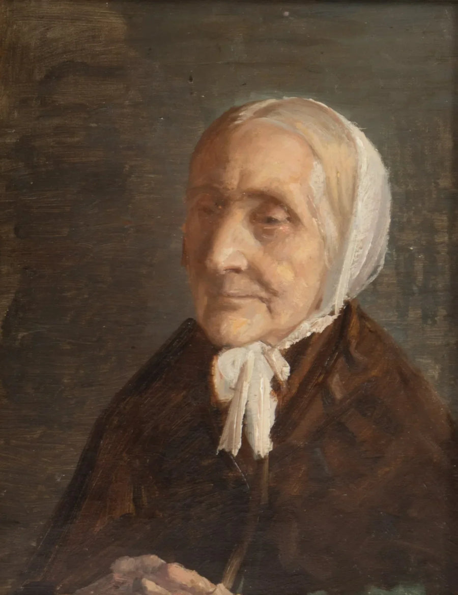 Rouva Ane Hedvig Br��ndumin muotokuva. -Michael Peter Ancher
