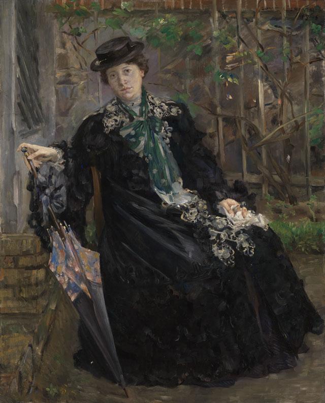 Rouva Charlotte Berend-Corinthin muotokuva puutarhassa - Lovis Corinth