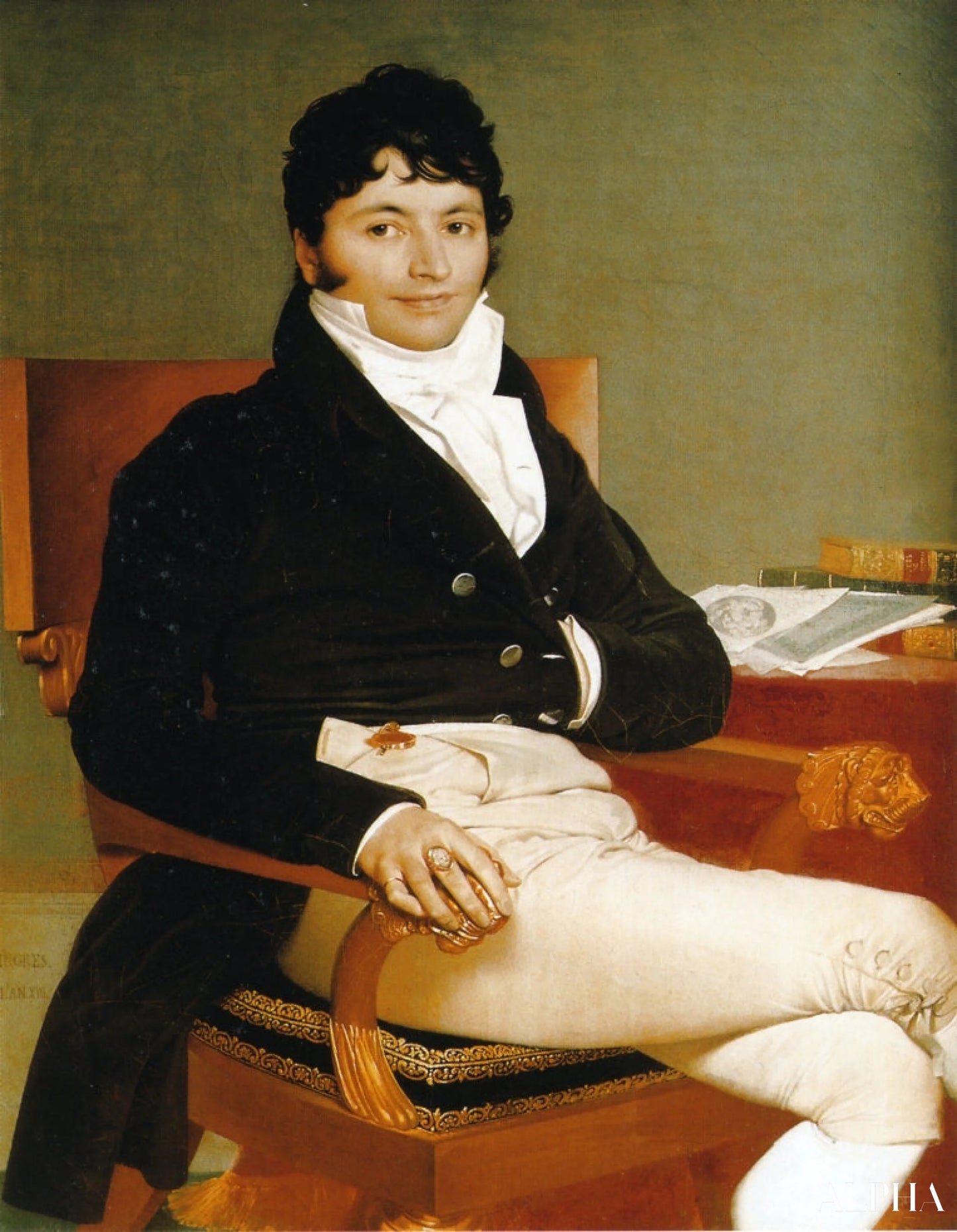 'Herra Rivière - Jean-Auguste-Dominique Ingres - Korkealaatuiset taulujen ja maalauksien reproduktiot'