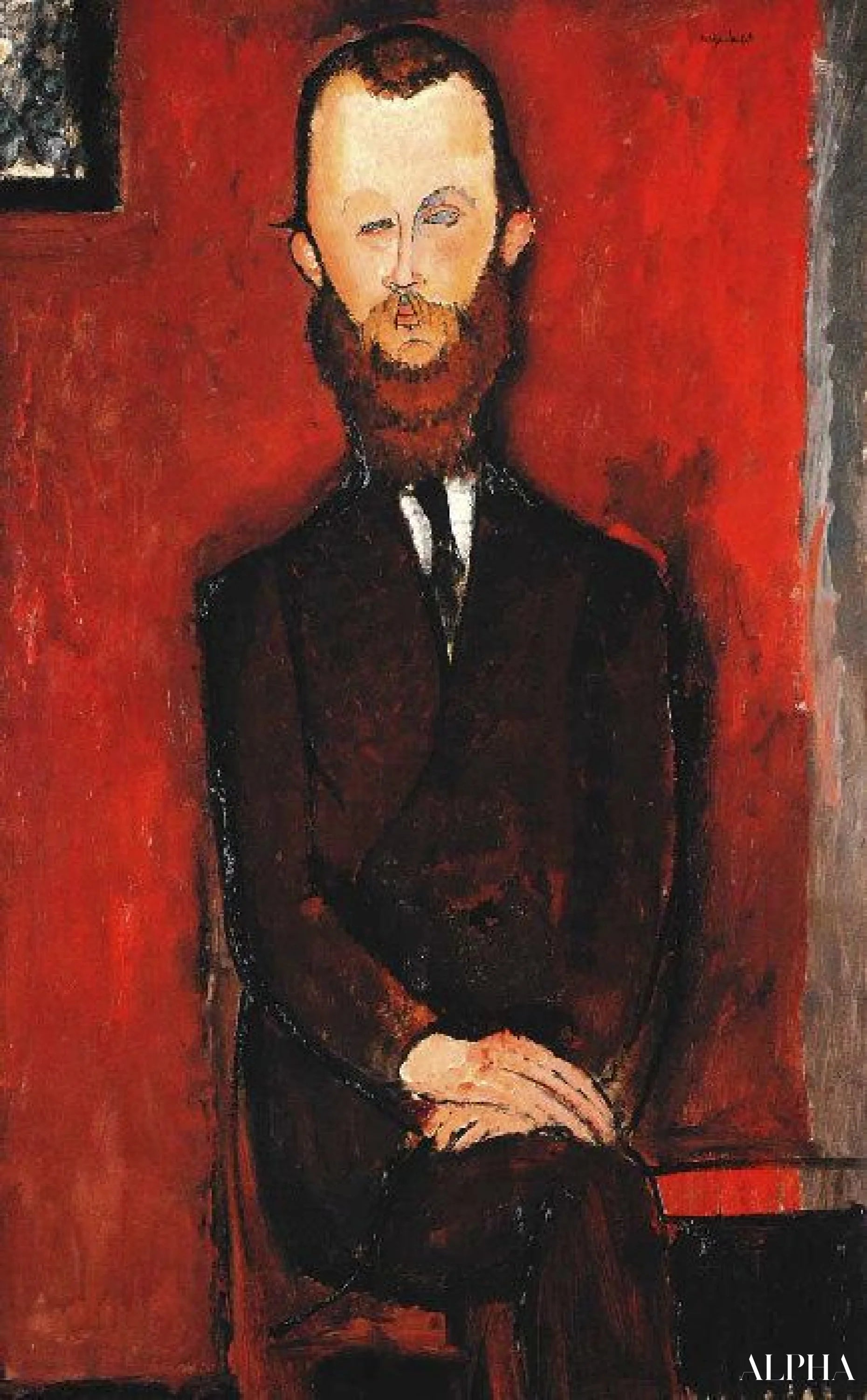 'Herra Wielhorskin muotokuva - Amadeo Modigliani - Korkealaatuiset taulujen ja maalauksien reproduktiot'