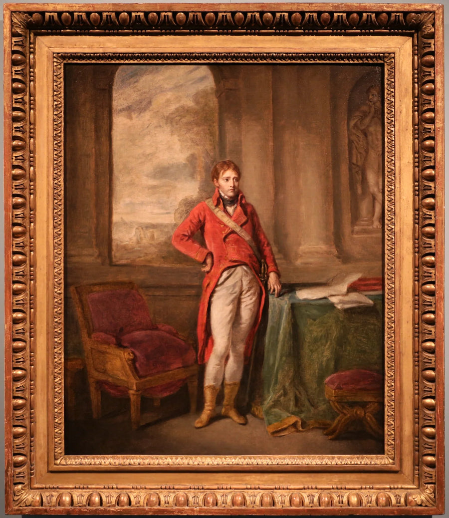Napoleon Bonaparteen muotokuva ensimmäisen konsulin puvussa, Anversin kaupungin taustana - Jean-Baptiste Greuze