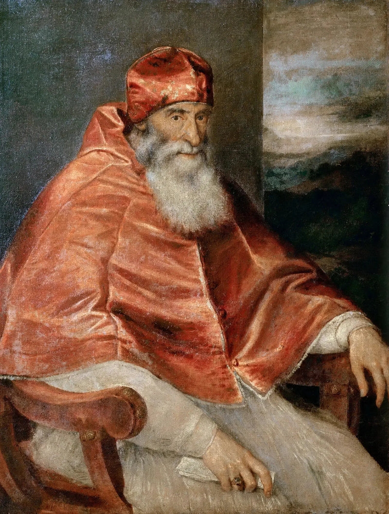 Paul III:n muotokuva camaurolla - Titian