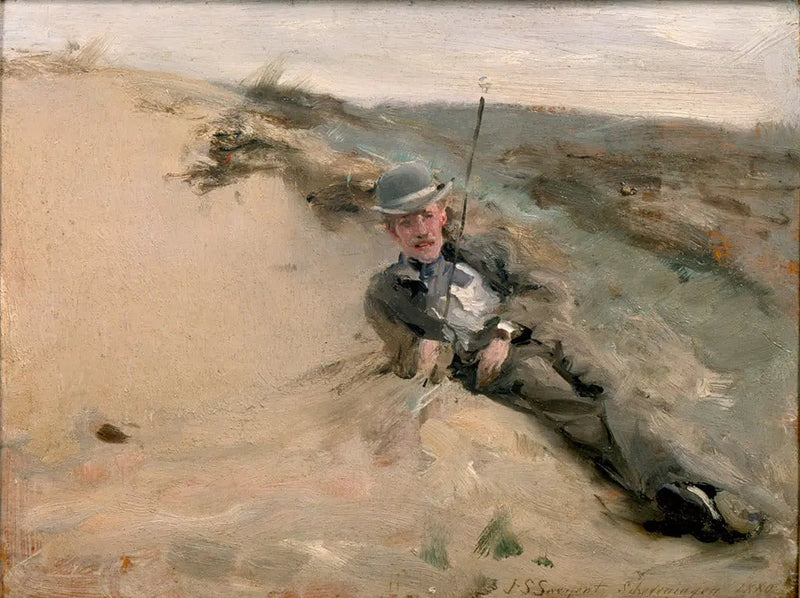 Ralph Curtisin muotokuva Scheveningenin rannalla - John Singer Sargent