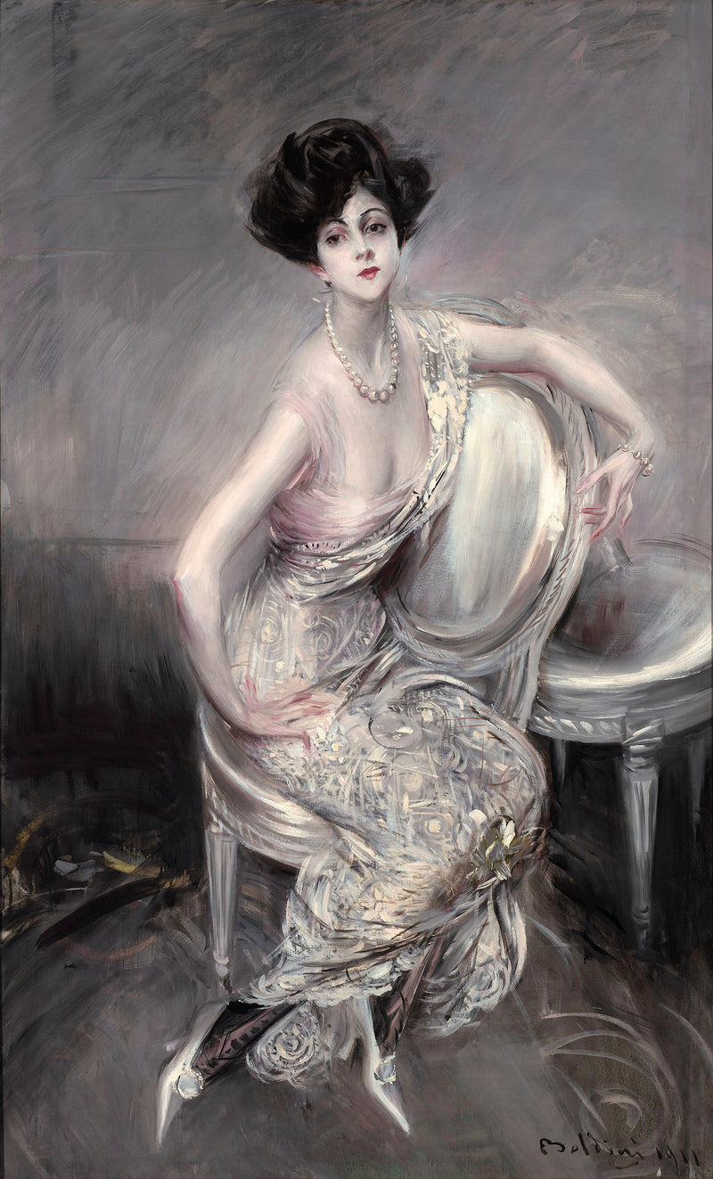 Rita de Acosta Lydigin muotokuva istumassa - Giovanni Boldini