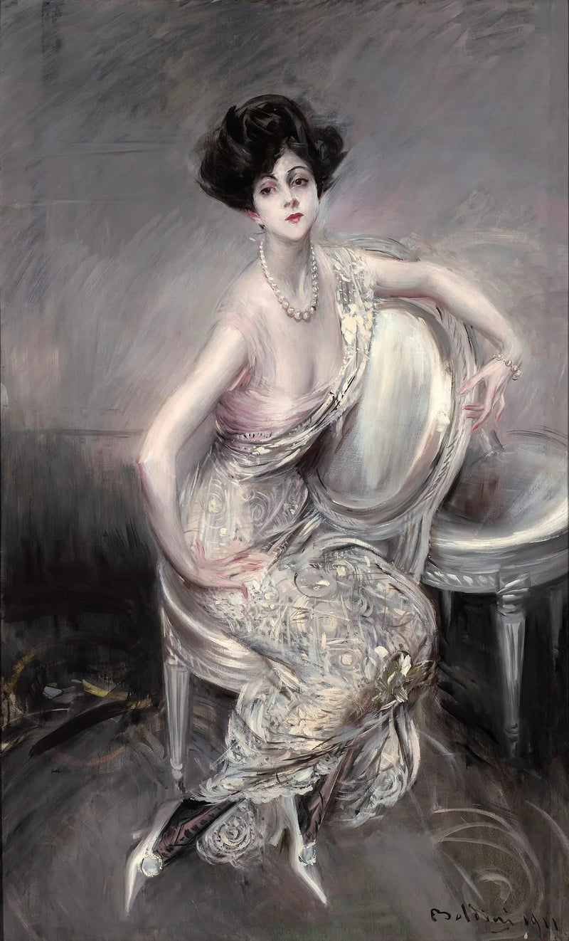 Rita de Acosta Lydigin muotokuva istumassa - Giovanni Boldini