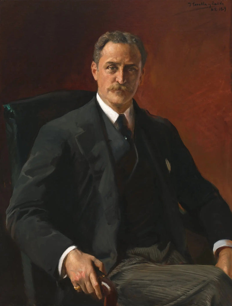 Robert Baconin muotokuva, 39. ulkoministeri Theodore Rooseveltin presidenttikaudella - Joaquín Sorolla