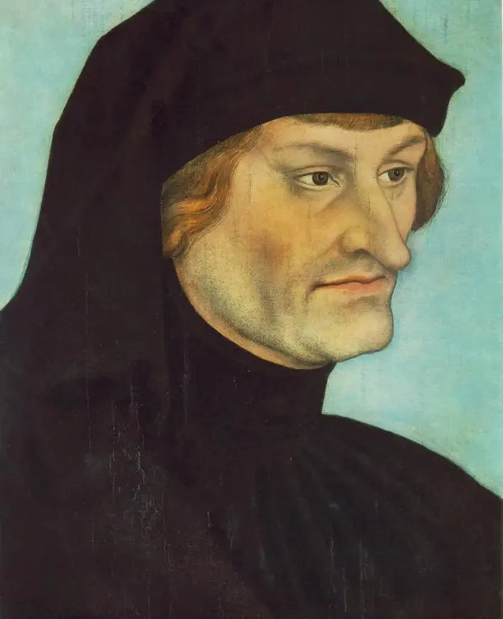 Rudolph Agricola tai Johannes Geiler von Kaysersbergin muotokuva - Lucas Cranach vanhempi