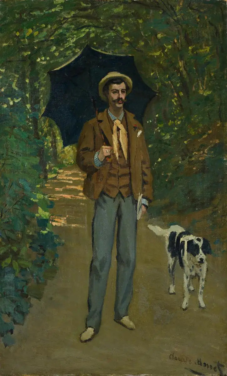 Victor Jacquemontin muotokuva varjostimen alla - Claude Monet