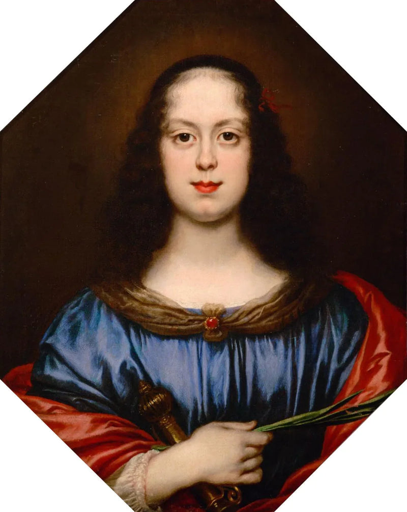 Vittoria della Roveren (1622-1694) muotokuva Pyhän Katariinan asemesta - Carlo Dolci