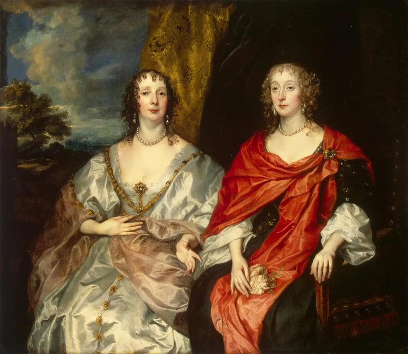 Kuningatar Henriette-Marien hääpukukuvien muotokuva - Antoine van Dyck
