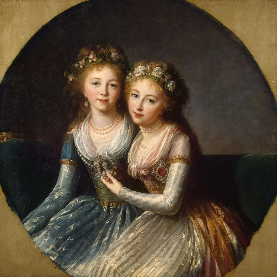 Keisari Paavali I:n tyttärien muotokuva - Élisabeth Vigée Le Brun