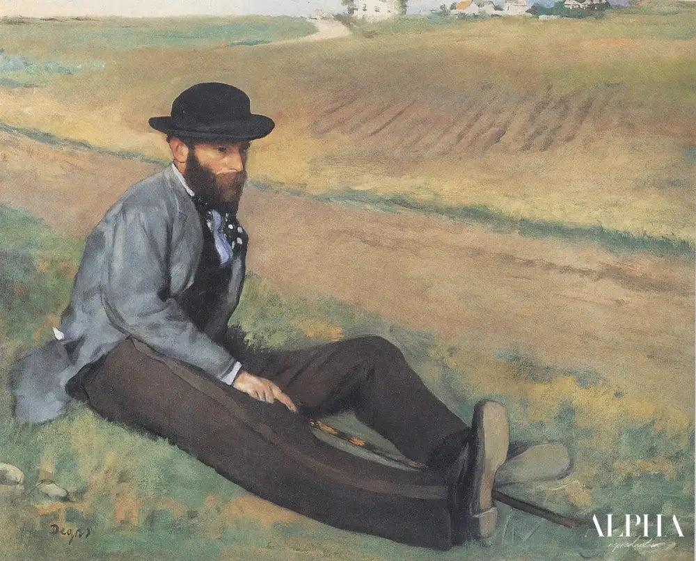 Portrait d’Eugène Manet - Edgar Degas - Reproductions de tableaux et peintures haut de gamme