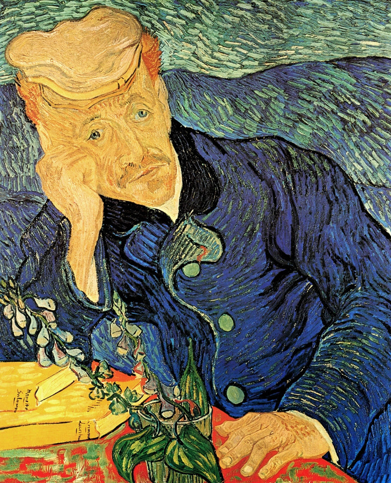 Tohtori Gachetin muotokuva digitalkukalla - Vincent van Gogh