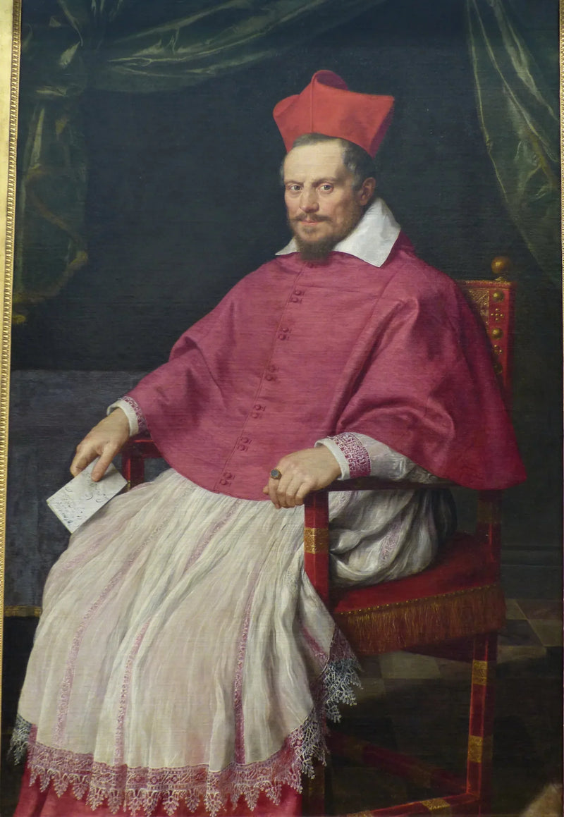 Kardinaali Jean de Bonsyn (1554-1621) muotokuva, Béziersin piispa vuosina 1598–1611. - Domenichino