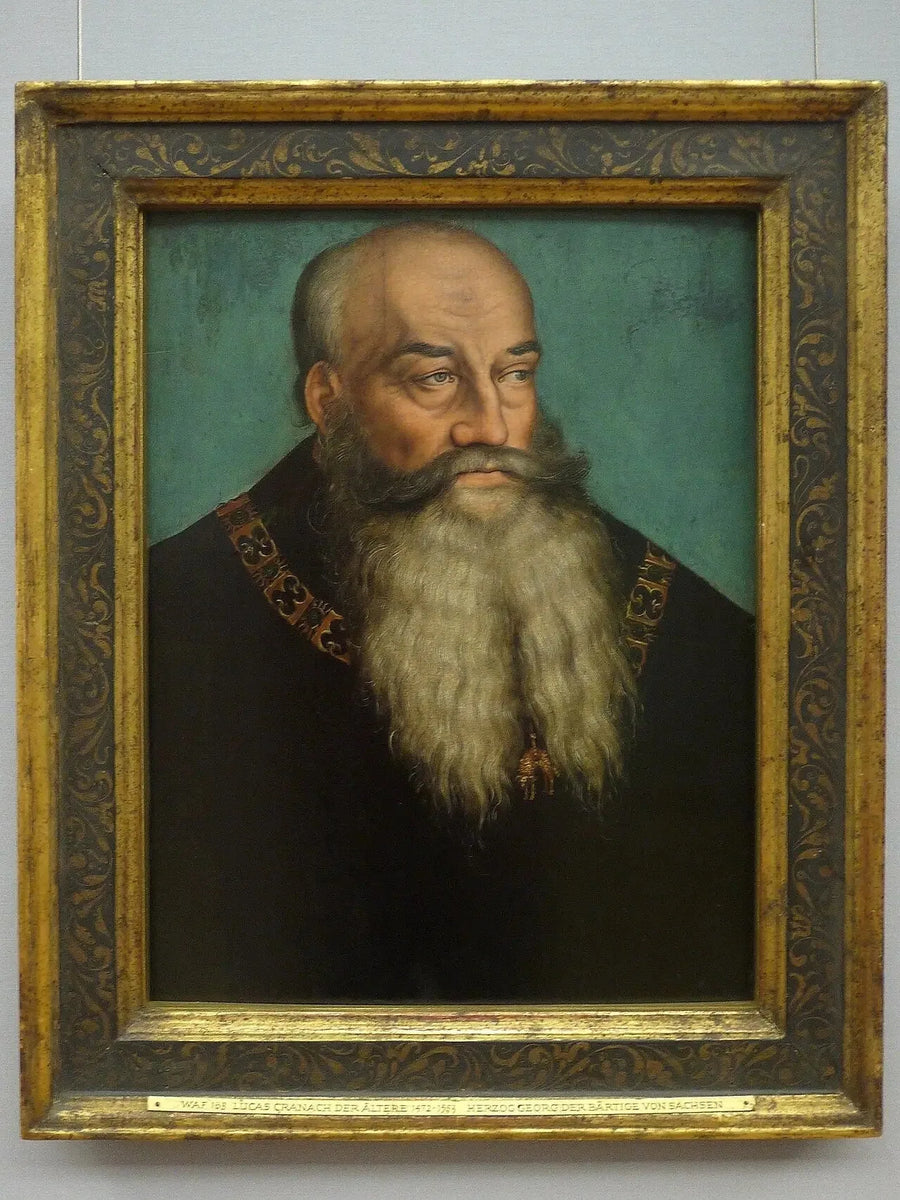 Herttuatar Georges de Saxe, tunnetaan myös nimellä Georges the Barbu - Lucas Cranach vanhempi