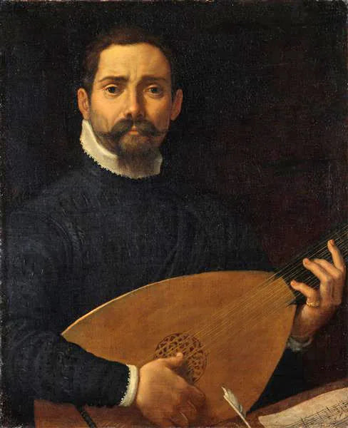 Muotokuva viulunsoittajasta Giulio Mascheronista - Annibale Carracci