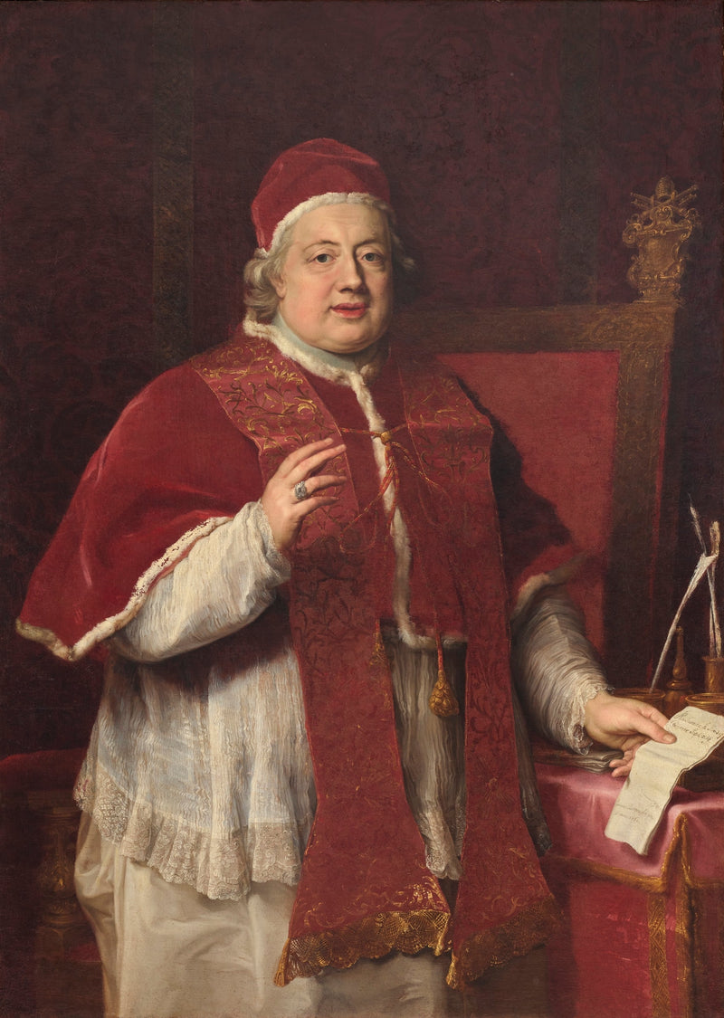 Pappi Klemens XIII:n muotokuva siunaten Rezzonico - Pompeo Batoni