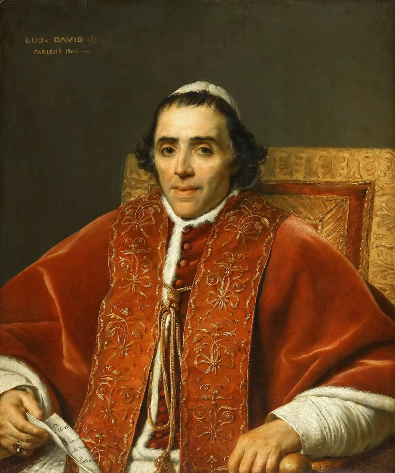 Paavi Pius VII:n muotokuva - Jacques-Louis David