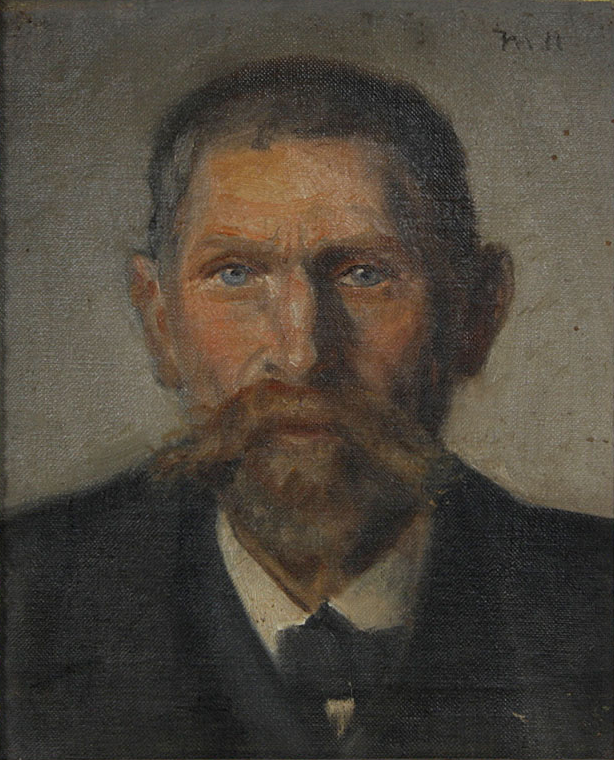 Kalastaja Jens Martin Jensen R��ntvedin muotokuva. -Michael Peter Ancher