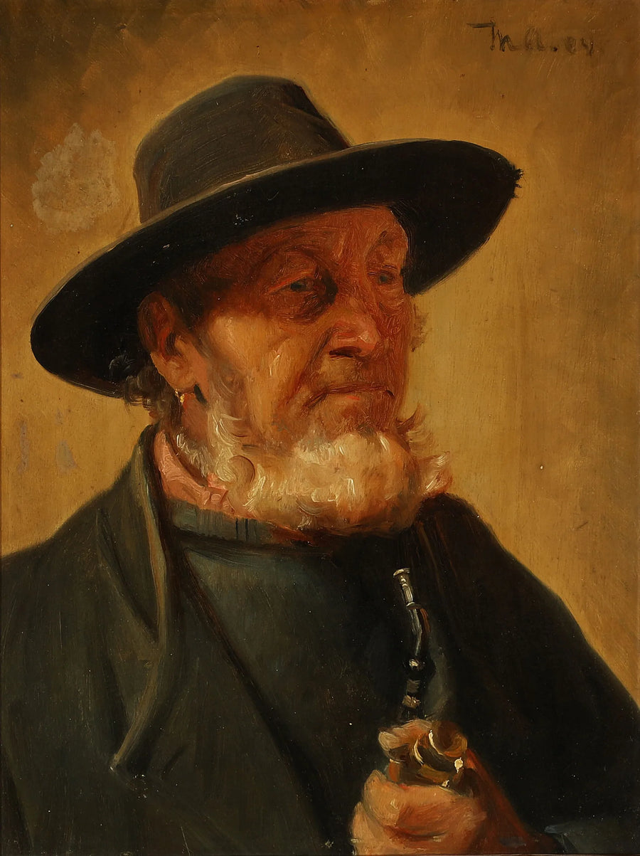 Kalastaja Ole Svendsenin muotokuva. -Michael Peter Ancher
