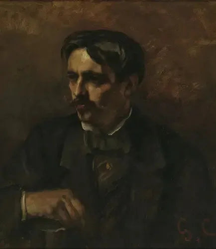 Alfred Stevensin maalari-porträt - Gustave Courbet