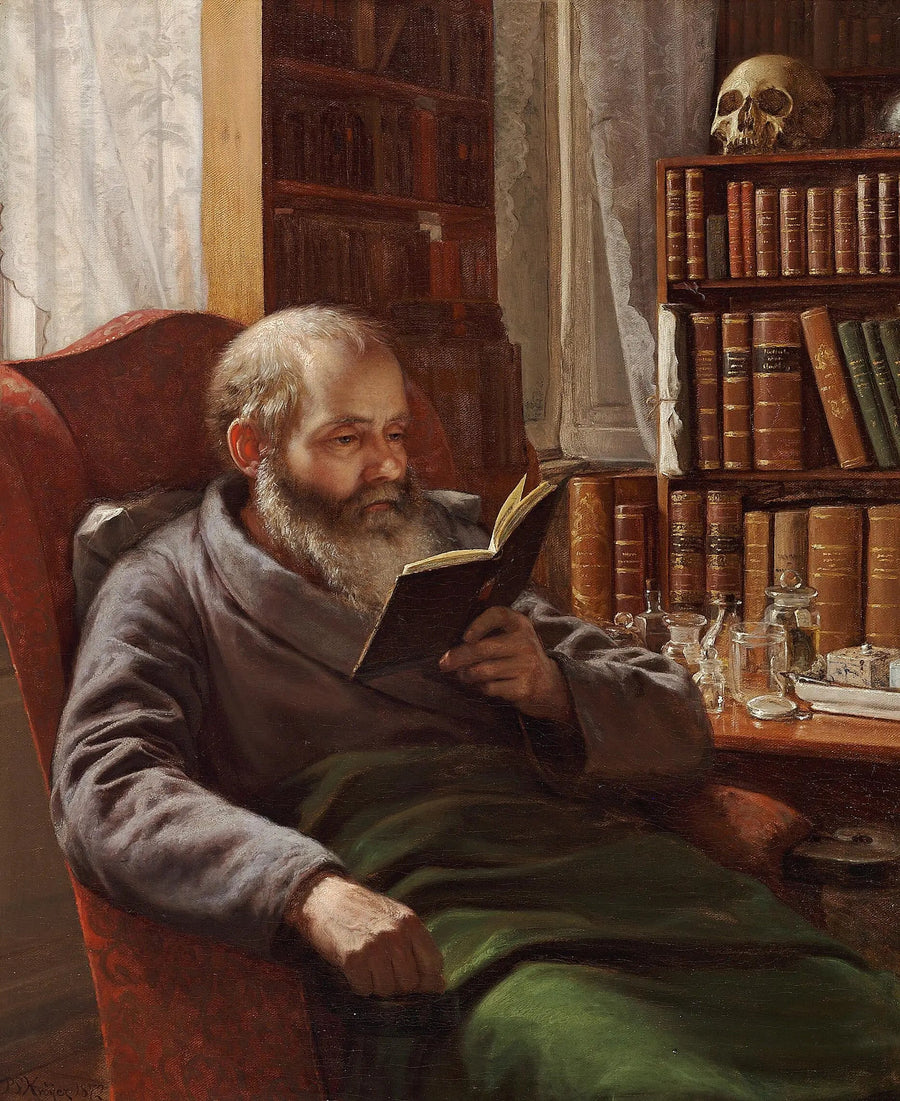 Muotokuva taiteilijan adoptiivisesta isästä, zoologiasta ja professorista Henrik Nicolai Krøyeristä - Peder Severin Krøyer