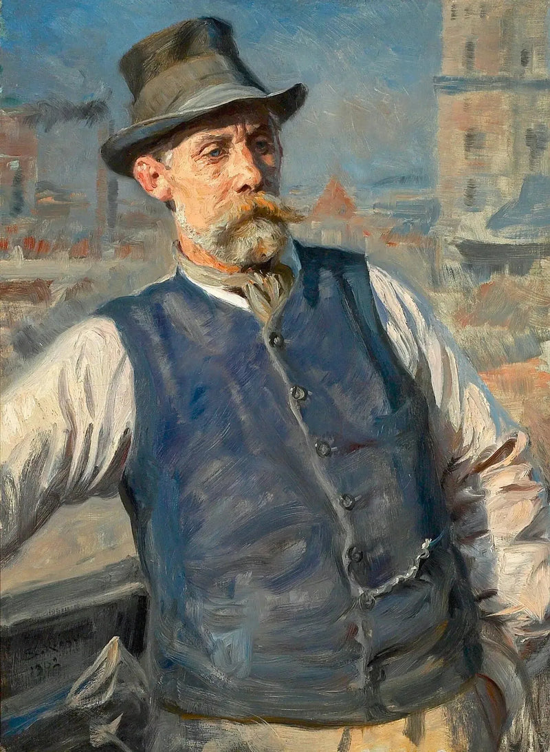 Yrityksen muurauksen Heinrich Krone -presidentin muotokuva. - Peder Severin Krøyer