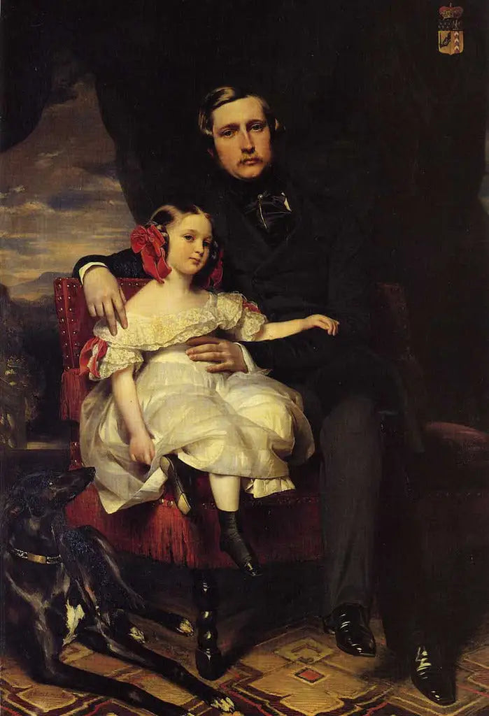 Wagramin prinssin ja hänen tyttärensä Malcy Louise Caroline Frédérique - Franz Xaver Winterhalter