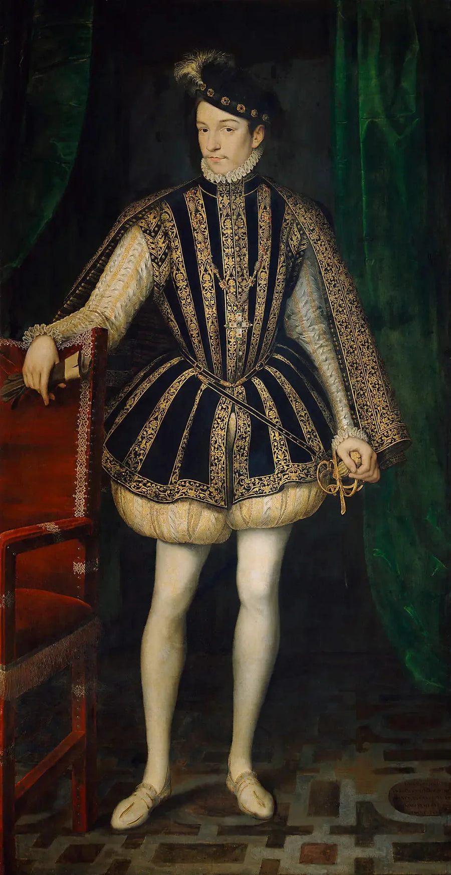 Ranskan kuninkaan Charles IX:n muotokuva - François Clouet