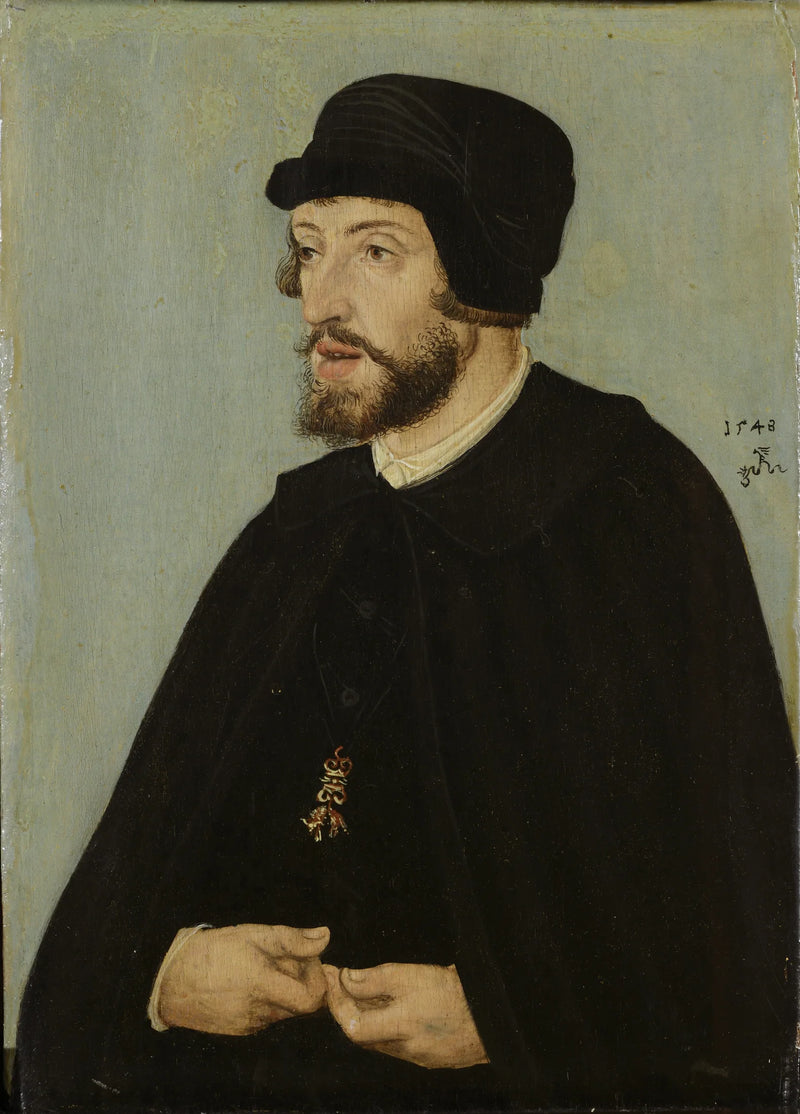 Kuningas Ferdinandin I. muotokuva. - Lucas Cranach vanhempi