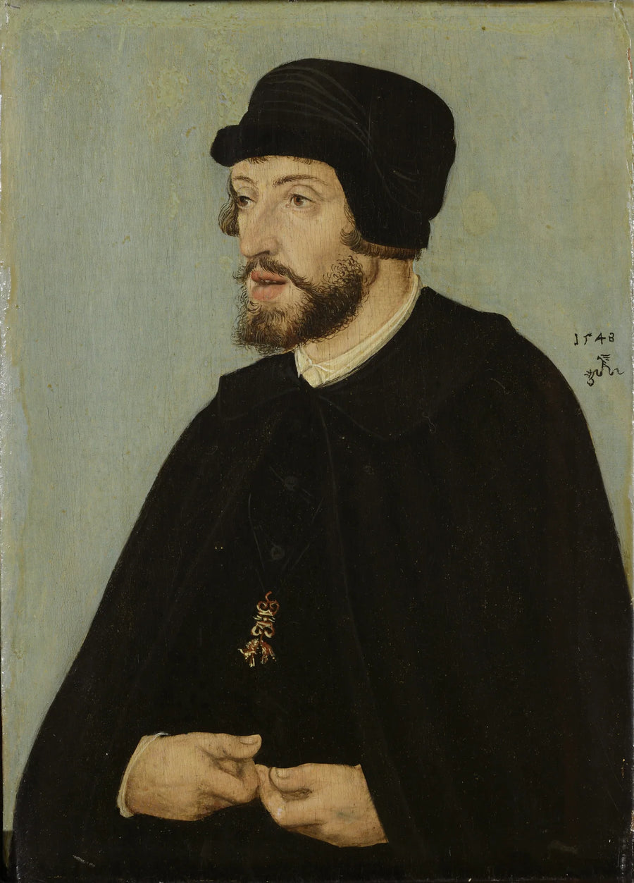 Kuningas Ferdinandin I. muotokuva. - Lucas Cranach vanhempi